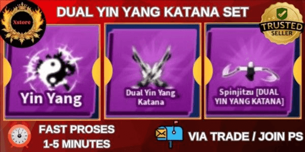 Gambar Product Dual Yin Yang Katana set