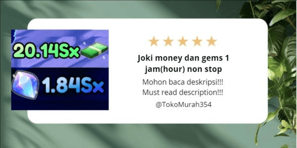 Gambar Product Boost money and gems 1 hour non-stop