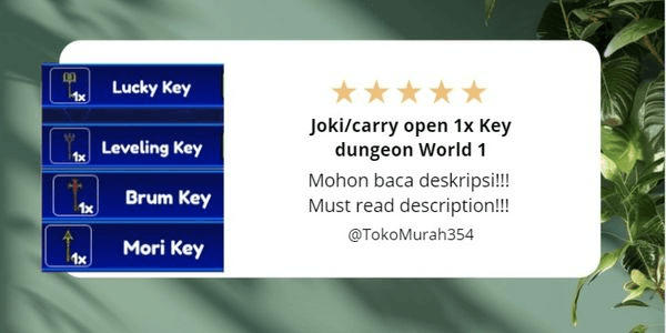 Gambar Product Joki/carry open 1x Key dungeon World 1