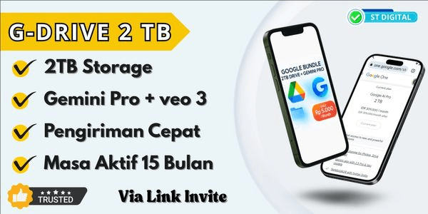 Gambar Product Google Drive 2TB + Gemini PRO