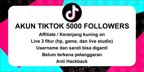 Gambar Product TIKTOK ACCOUNT 5000 FOLLOWERS