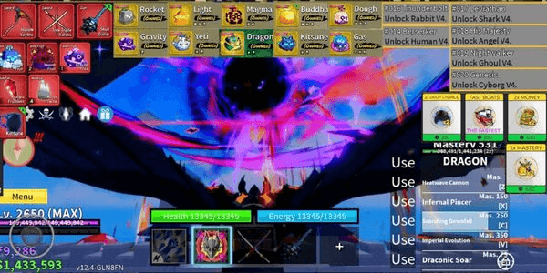 Gambar Product 11 perm, 6 race v4, 4 game pass, 4 fruit storage, cdk ttk sh on, ava beRBX