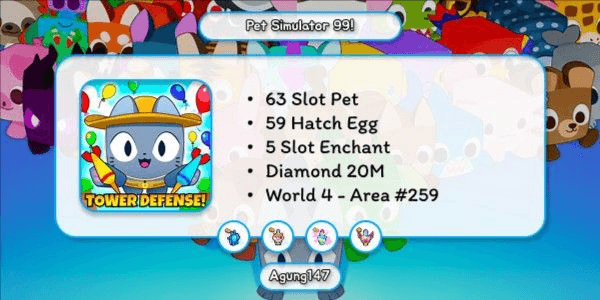 Gambar Product Akun Rank 11 - Pet Simulator 99!