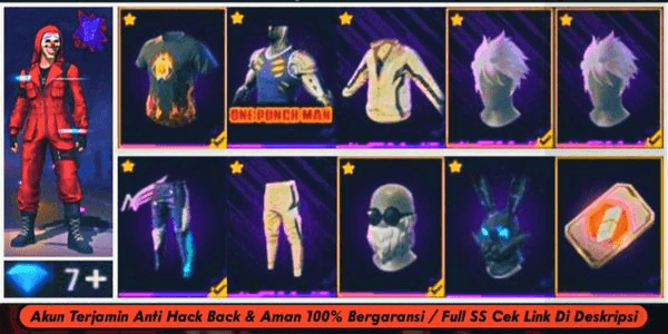Gambar Product Akun Freefire Vault 722 | Evo 16 Max 13 | Angel Biru & Putih & Merah & Hijau & Kuning | Clubber On | Jordan On | Jenggot Bnl On