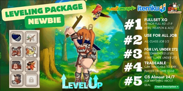Gambar Product Server Duran - Beginner Leveling Package | Average XG | Bonus Cash + Gems + Pet