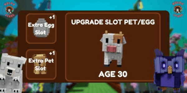 Gambar Product Pet Age 30 | Upgrade Slot Pet/Egg | Bonus Gift | Grow a Garden