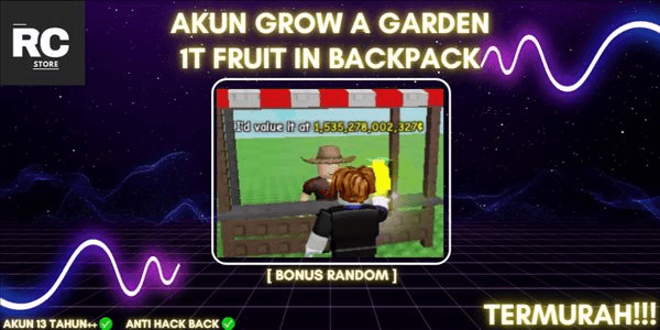 Gambar Product AKUN GROW A GARDEN 1T COIN/1 CANDY BLOSSOM FRUIT IN BACKPACK