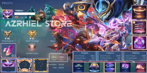 Gambar Product Akun Rare Roger Prime Skin 599 Kolektor Sultan Collab Rame