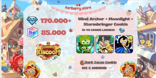Gambar Product Akun CRK Wind Archer + Moonlight + Stormbringer Cookie + Crystal (Server Dark Cookie)