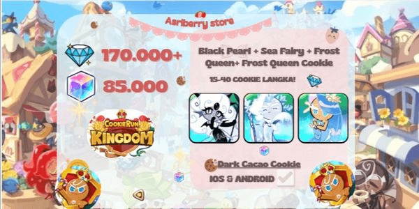 Gambar Product Akun CRK Black Pearl + Sea Fairy + Frost Queen + Frost Queen Cookie + Crystal (Server Dark Cookie)