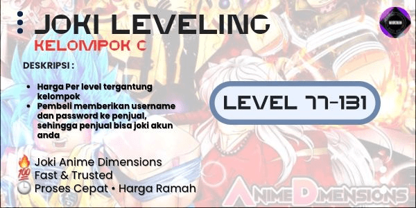 Gambar Product Boosting Service Group C (Level 77 - 131) | Anime Dimension Simulator