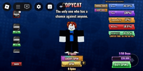 Gambar Product Akun Starter CopyCat Style Limited Zone Chaos