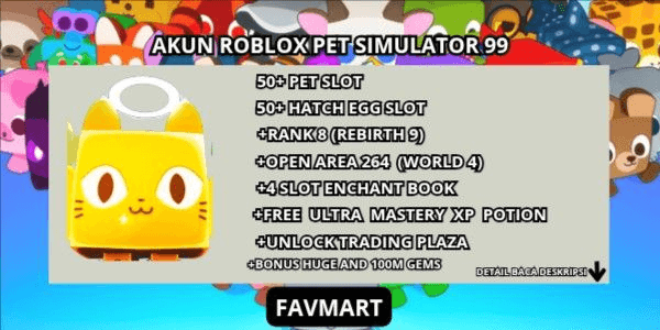 Gambar Product ACCOUNT RANK 8 - PET SIMULATOR 99 CHEAP