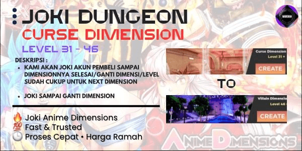 Gambar Product Joki Dungeon | Curse Dimension | Anime Dimension Simulator