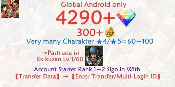 Gambar Product OPBR ONE PIECE Bounty Rush-5 Account