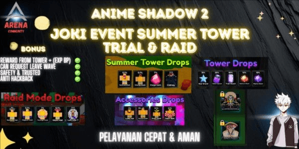 Gambar Product Joki Tower 24 Hours - Anime Shadow 2
