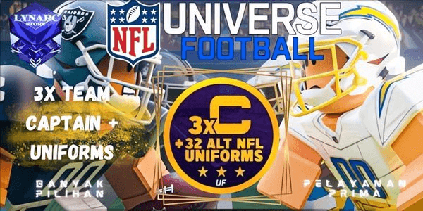 Gambar Product 3x Team Captain & Uniforms - NFL Universe Football