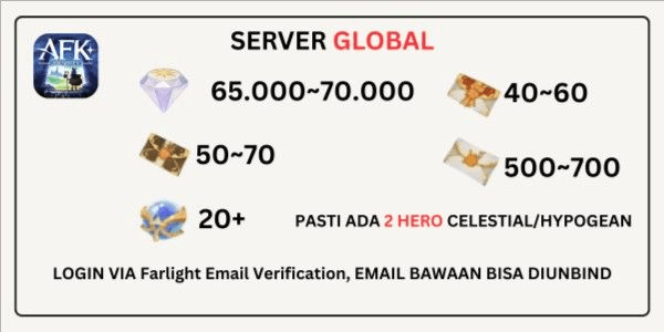 Gambar Product (GLOBAL) AKUN AFK JOURNEY, TIMBUNAN AKUN AFK JOURNEY