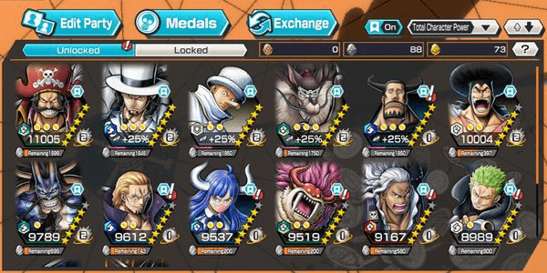 Gambar Product [Android] Trio Extreme Account | Lucci Awaked Max + Roger Max + Kaido Runner Lv 80 ft BF Max" HP 70% ATK 70% ON