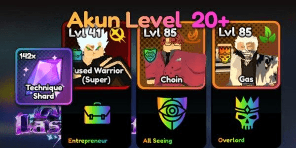 Gambar Product Akun Starter (VEGITO Preneur + GAS Overlord) Anime Last Stand