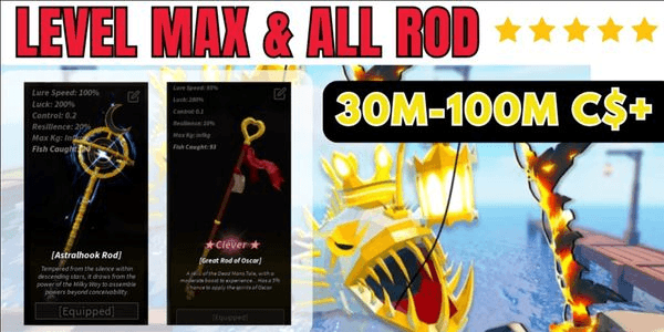 Gambar Product Account Fisch DEWA MAX level + ROD OP