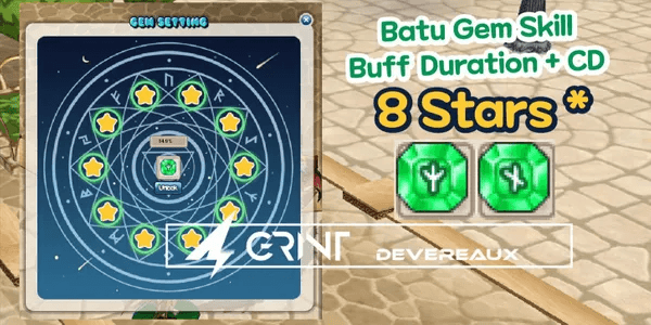Batu Gem Skill CD+BDI 8Stars* [Aid] Cooldown Increase XG + [Aid] Buff Duration Increase XG