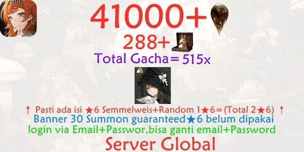 Gambar Product Reverse Gacha Account 1999-5