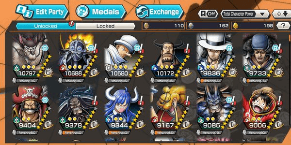 Gambar Product [Android] 4 Extreme Account | Lucci lv 84 + Kuzan Lv 81 + Roger Lv 80 + Kaido Lv 80 ft BF Max ATK 70% ON BAHMED ON