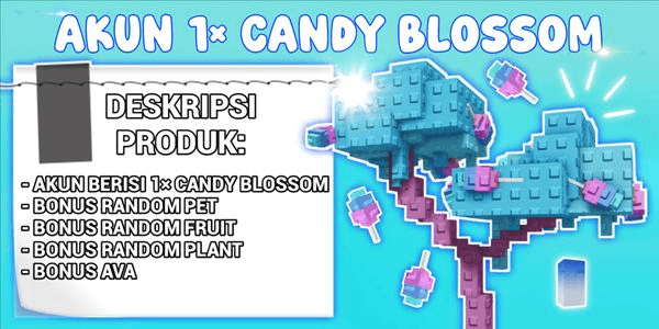 Gambar Product AKUN 1× CANDY BLOSSOM GROW A GARDEN | BONUS RANDOM INVENTORY DAN AVA