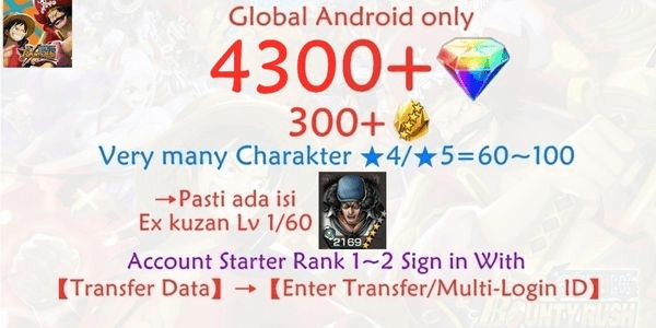 Gambar Product OPBR ONE PIECE Bounty Rush-5 Account