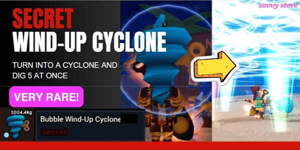 Gambar Product Secret Wind-up Cyclone | Dig 5 piles at once! Dig It RBL