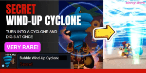 Secret Wind-up Cyclone | Dig 5 piles at once! Dig It RBL