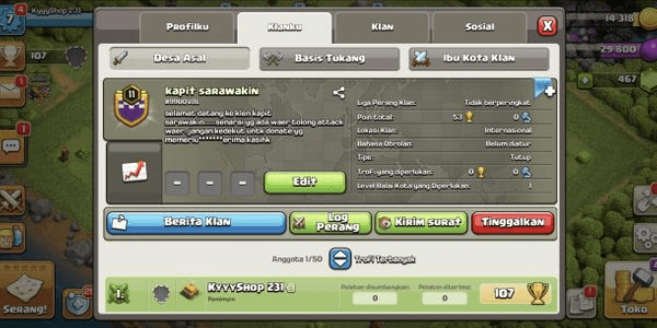 Gambar Product 	Clan Level 11