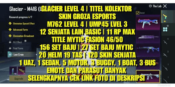 Gambar Product PUBG GLACIER LEVEL 4 DISCOUNT TODAY