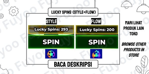 Gambar Product Lucky Spins (Style) + (Flow) - Starter Account Datpol