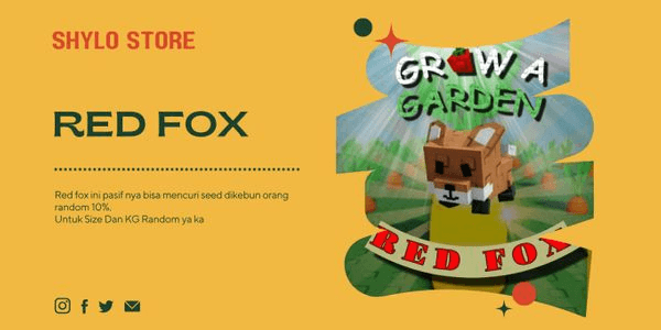 Gambar Product RED FOX || GROW A GARDEN