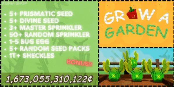 Gambar Product Akun Beginner - Grow A Garden