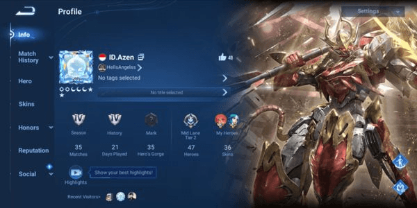 Gambar Product CHEAPEST LEGEND SKIN HOK ACCOUNT!!