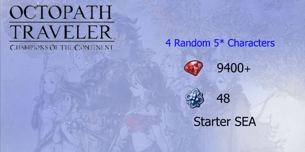 Gambar Product Reroll Account Octopath Traveler CotC [SEA]