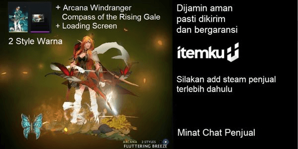 Gambar Product Fluttering Breeze + Compass of the Rising Gale Bundle Arcana (Windranger Set Winter 2024 Heroes' Hoard Collector's Cache)