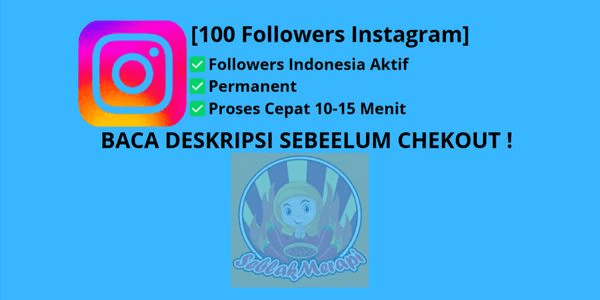Gambar Product 100 Followers Instagram #INDONESIA