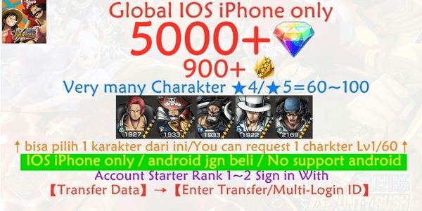 Gambar Product Akun OPBR ONE PIECE Bounty Rush-i5