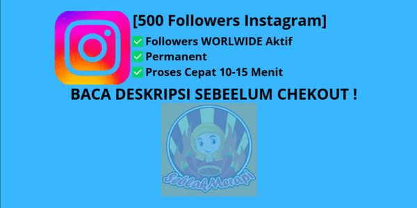 Gambar Product 500 Followers Instagram #SUPERHIGHQUALITY