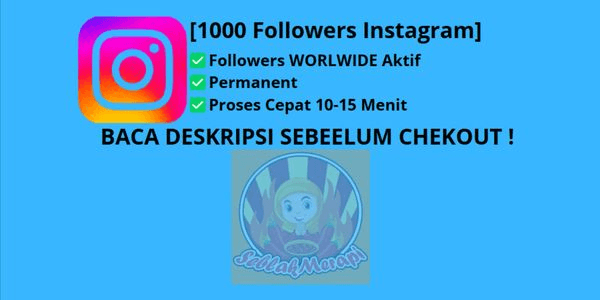 Gambar Product 1000 Followers Instagram #SUPERHIGHQUALITY