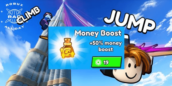 Gambar Product Money Boost - Climb And Jump Tower