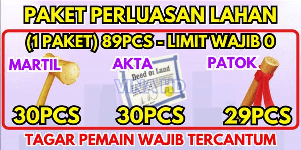 Gambar Product Hay Day Land Expansion Tool contains 89pcs - Mandatory Limit 0