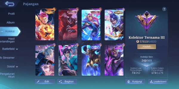 Gambar Product AKUN MLBB MURAH SKIN 249 - KOLEKTOR TERNAMA 3 - 2 LUCKYBOX - PRIME CLAUDE - SANRIO FLORYN - KOF KARINA - CC NATALIA - CHAMPION CHOU - EPIC BANYAK -