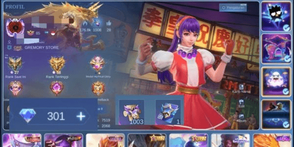 Gambar Product Account Mobile Legends Sultan Legend Freya Ft Kof Guinevere Skin 255