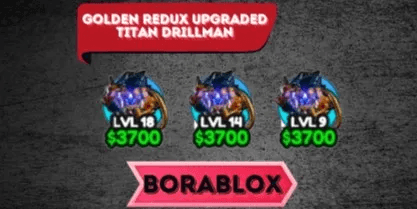 Golden Redux Upgraded Titan drillman -Skibidi tower defense