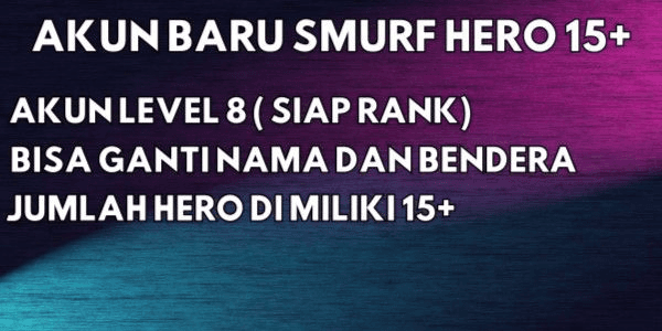 Gambar Product AKUN BARU SMURF TOTAL HERO 15+
